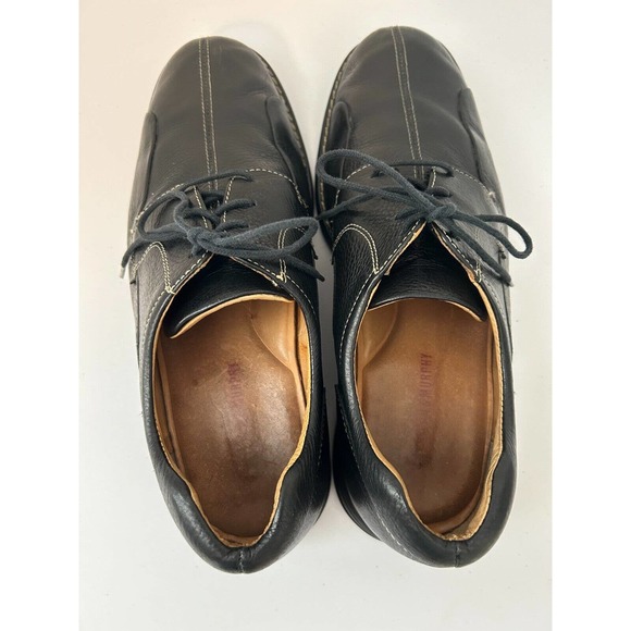 JOHNSTON & MURPHY Shuler Bicycle Toe Oxford Shoes Black Leather Men's Size 11 - Picture 4 of 8